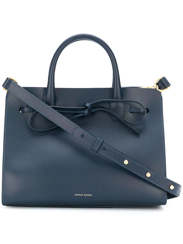 Mansur Gavriel Tie Fastening Tote Bag - Blue