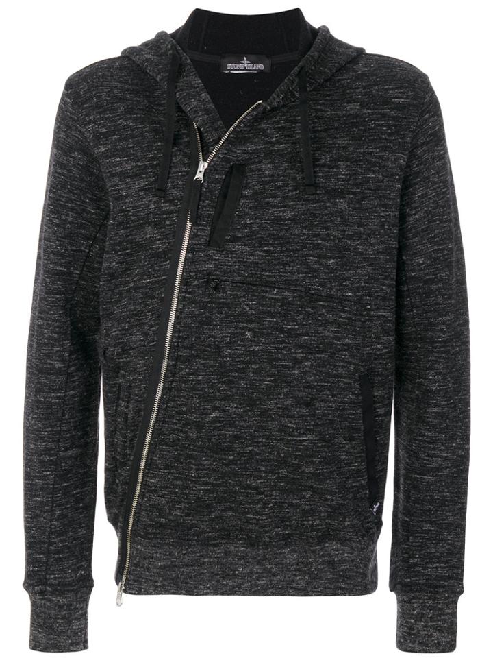 Stone Island Shadow Project Asymmetric Zipped Hoodie - Grey