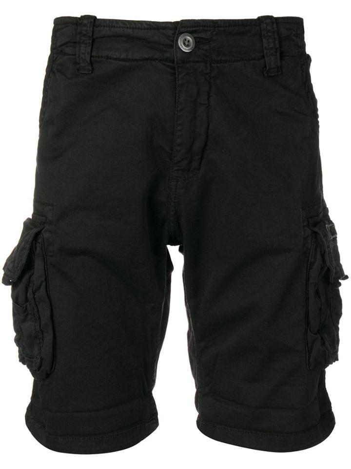 Alpha Industries Logo Cargo Shorts - Black