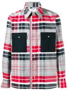 Thom Browne Norfolk Pocket Rwb Stripe Shirt - Grey