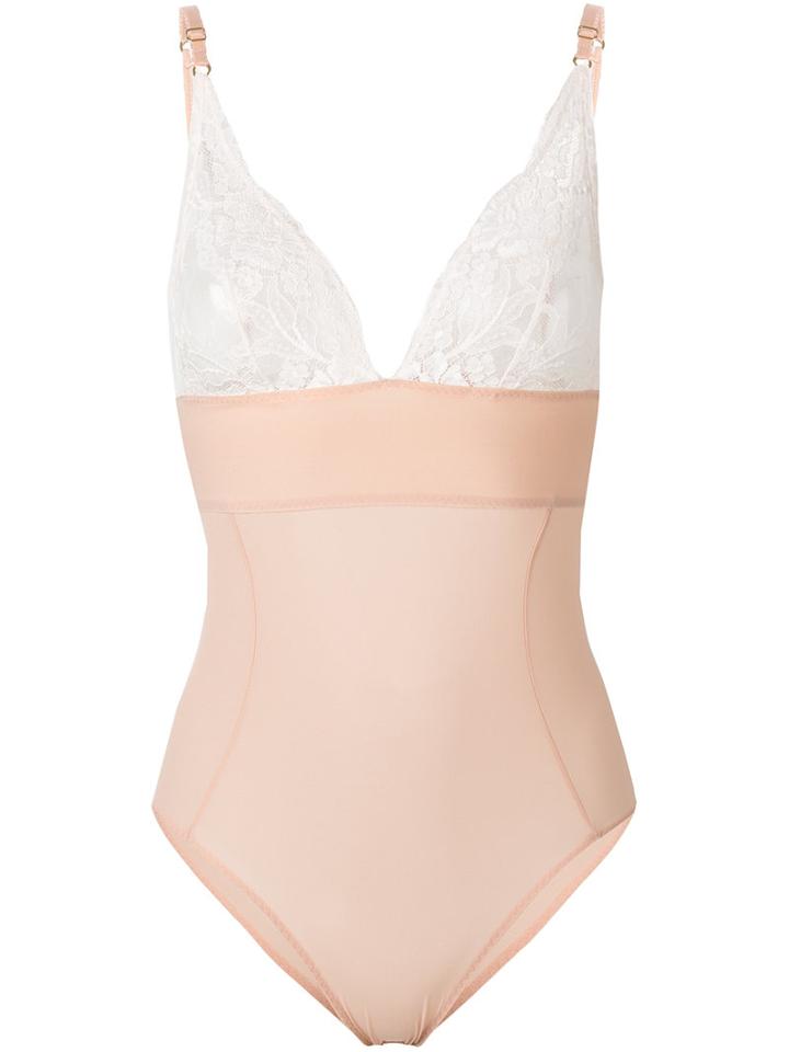 Stella Mccartney - 'bella Admiring' Bodysuit - Women - Polyamide/spandex/elastane - L, Women's, Nude/neutrals, Polyamide/spandex/elastane
