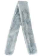 The Gigi Synthetic Fur Scarf - Blue