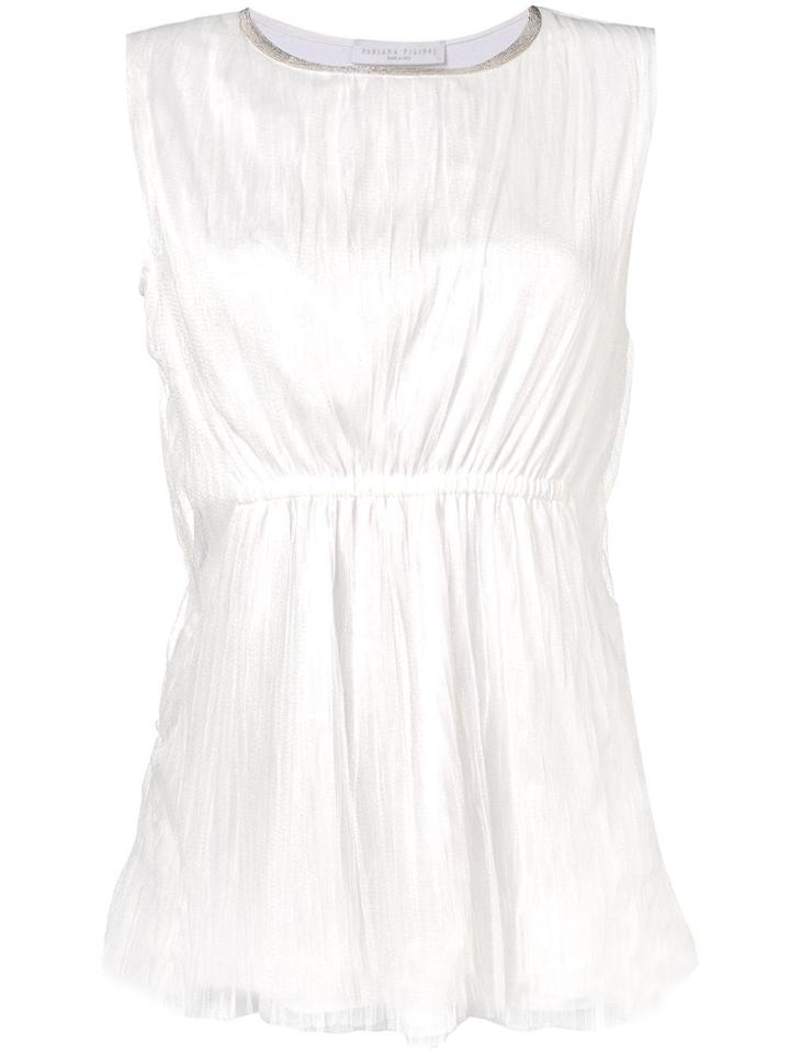 Fabiana Filippi Cinched Waist Tank Top - White