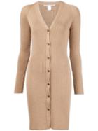 Rosetta Getty Long Cardigan, Women's, Size: Large, Nude/neutrals, Wool