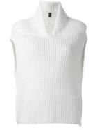 Eleventy Cuhnky Knit Gilet, Women's, Size: Small, White, Cashmere/merino