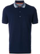 Missoni Striped Collar Polo Shirt - Blue