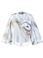 A.w.a.k.e. Mode Reversed Eye Print Shirt - Blue