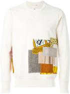 Junya Watanabe Comme Des Garçons Man Patchwork Sweatshirt, Men's, Size: M, Nude/neutrals, Cotton/linen/flax