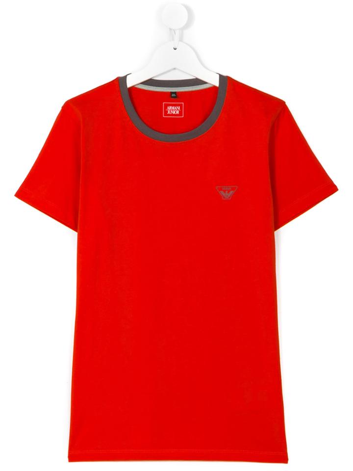 Armani Junior Logo T-shirt - Yellow & Orange