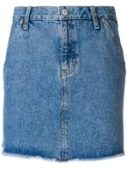 Tommy Jeans Raw Edge Denim Skirt - Blue