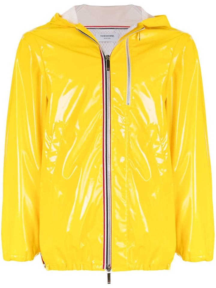 Thom Browne Cropped Nylon Slicker Parka - Yellow