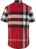 Burberry Short-sleeved Check Shirt - Red