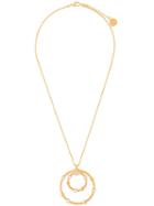 Versace Hoop Pendant Necklace, Women's, Metallic
