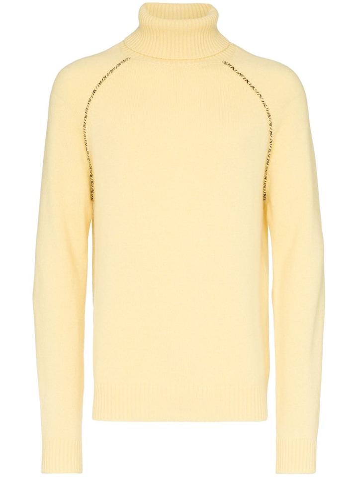 Alanui Cashmere Elbow-patch Jumper - Yellow