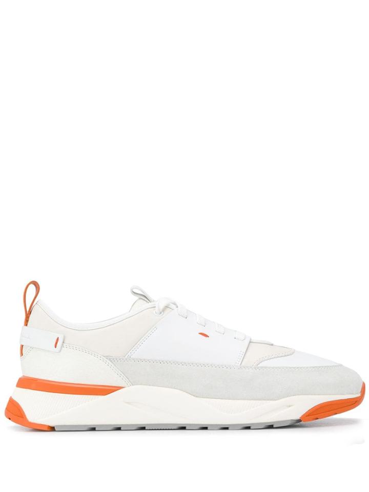 Santoni Low-top Lace-up Sneakers - White