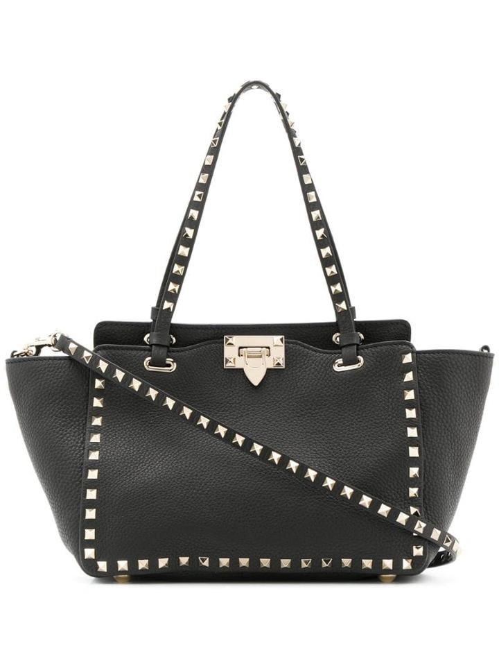 Valentino Small Valentino Garavani Rockstud Tote - 0no Nero