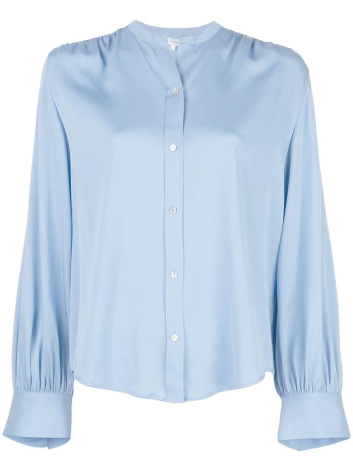 Vince Shirred Back Blouse - Blue