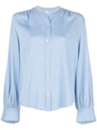 Vince Shirred Back Blouse - Blue
