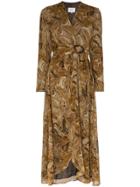 Nanushka Kemper Printed Twist Detail Dress - Brown