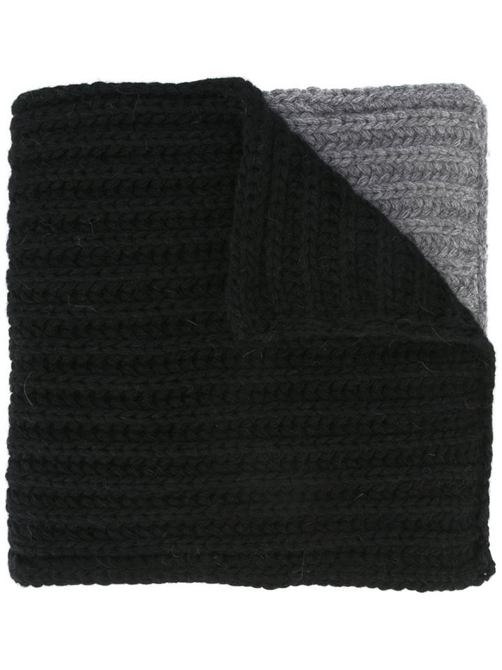 Dsquared2 Contrast Panel Scarf, Men's, Grey, Angora/wool