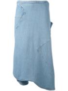 Andrea Ya'aqov - Long Denim Skort - Women - Cotton - L, Blue, Cotton