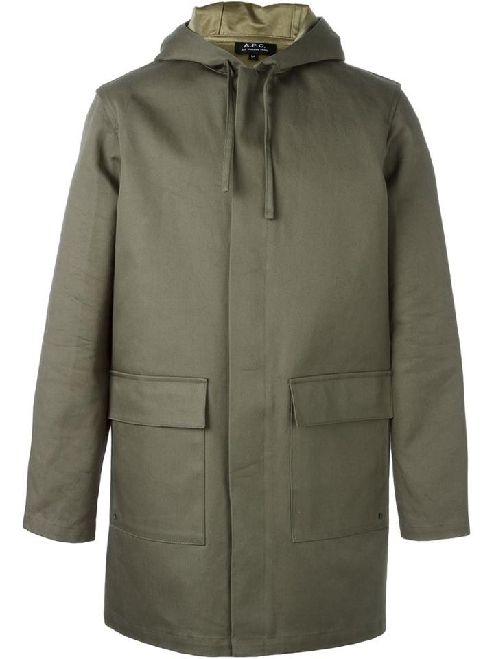 A.p.c. Hooded Front Pocket Coat