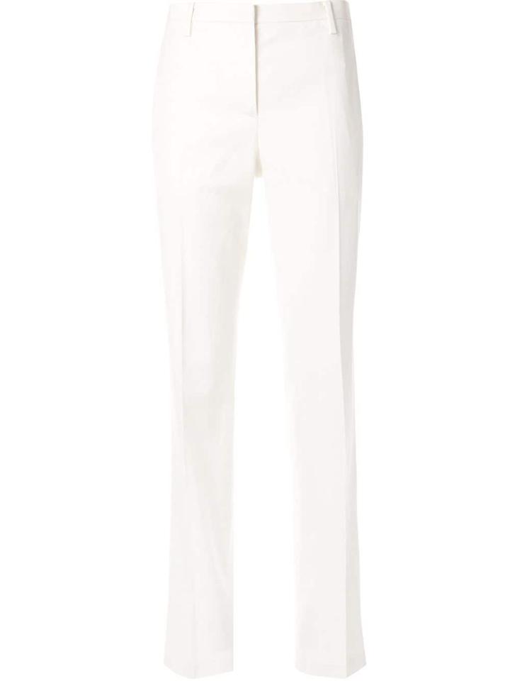 Nº21 Straight-leg Mid-rise Tailored Trousers - White