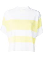 Sportmax Cropped Striped T-shirt - Yellow