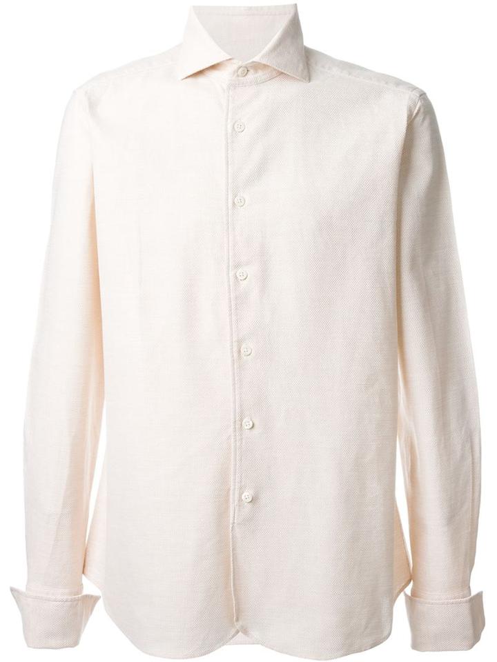 Al Duca D'aosta 1902 Cutaway Collar Shirt, Men's, Size: L, Nude/neutrals, Cotton
