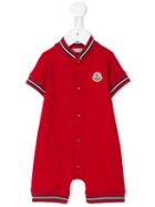 Moncler Kids - Bomber Style Romper - Kids - Cotton/spandex/elastane - 6-9 Mth, Red