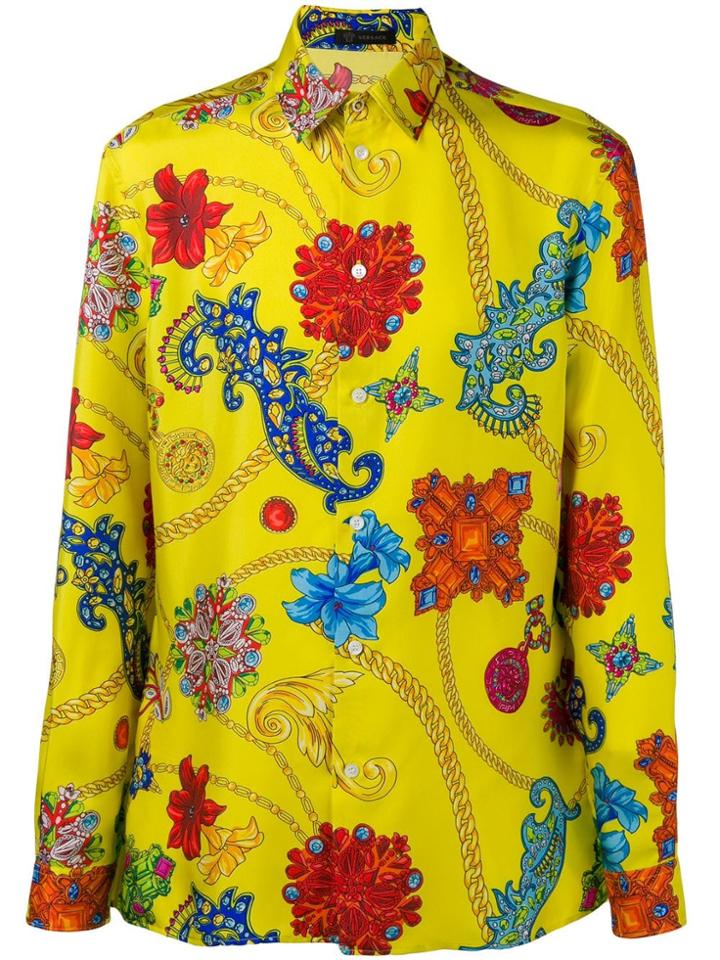 Versace Baroque Retro Shirt - Yellow