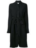 Aleksandr Manamïs - Pleated Back Lightweight Coat - Women - Cotton/linen/flax - I, Black, Cotton/linen/flax