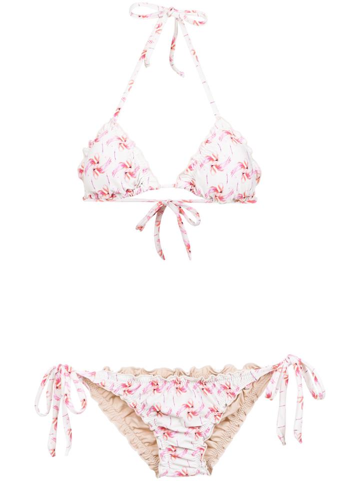Olympiah Flamingo Printed Bikini - White