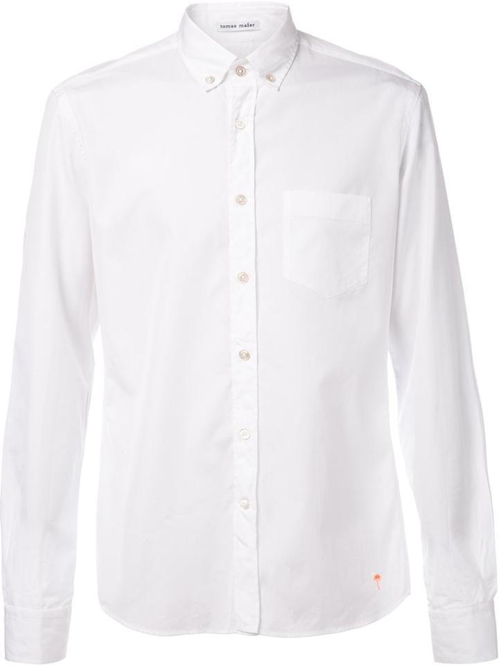 Tomas Maier Poplin Button Down Shirt, Men's, Size: Xl, White, Cotton