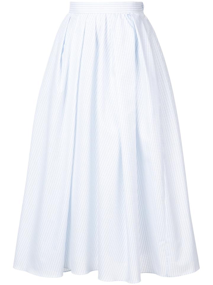 Adam Lippes Mid-length Pleated Skirt - White