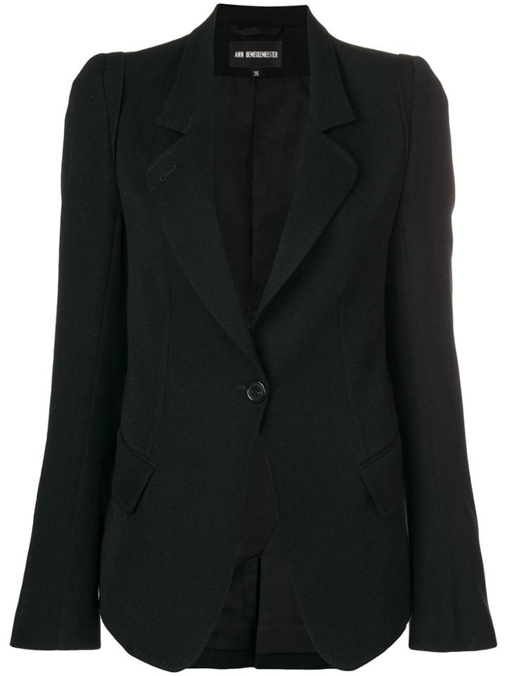 Ann Demeulemeester Classic Fitted Blazer - Black