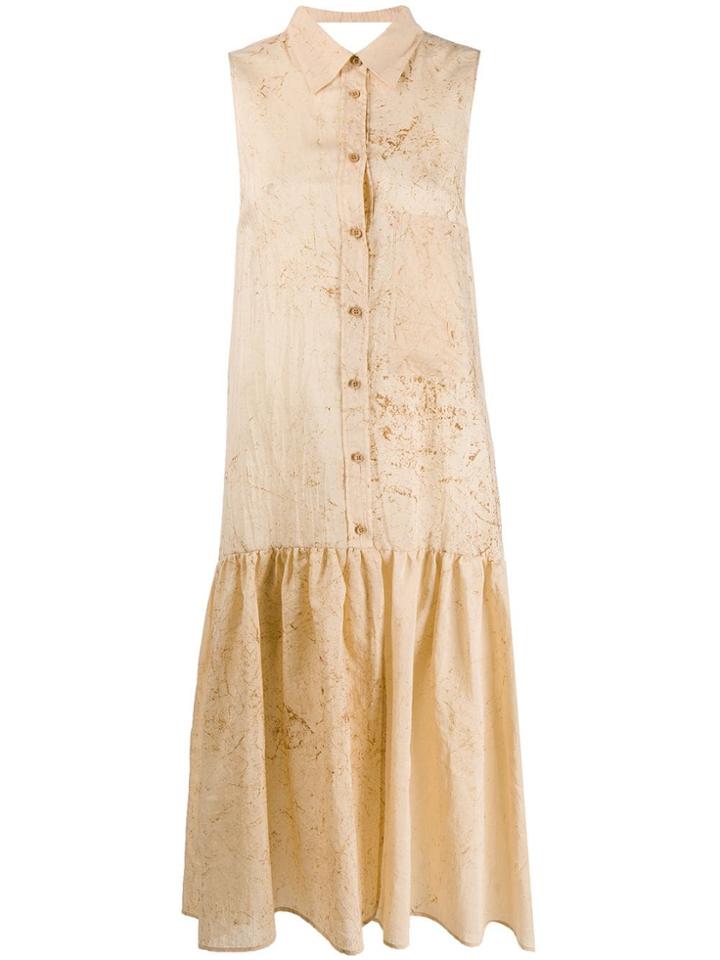 Uma Wang Flared Shirt Dress - Neutrals