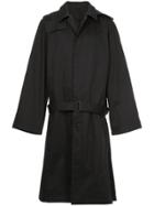 Lemaire Belted Single-breasted Fitted Coat - Blue
