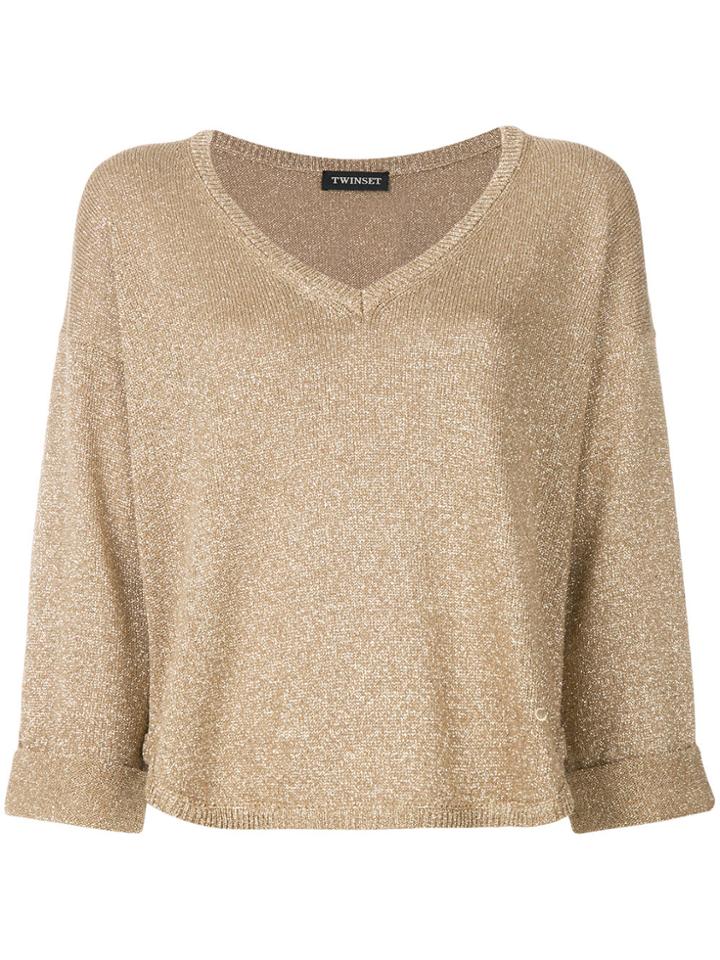 Twin-set Glitter-effect Sweater - Metallic