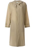 Plantation Buttoned Hooded Coat, Women's, Size: Small, Nude/neutrals, Nylon
