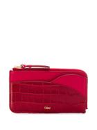 Chloé Contrast Panel Wallet - Red