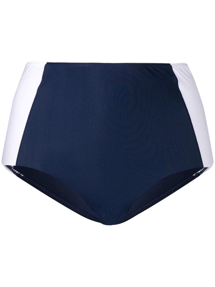 Tory Burch High Waisted Bikini Bottom - Blue