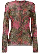 Ssheena Floral Print Sheer T-shirt