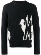 Moncler Intarsia-knit Jumper - Black