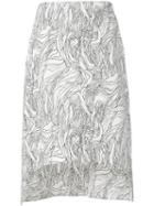 Marni Asymmetric Midi Skirt, Women's, Size: 44, White, Cotton