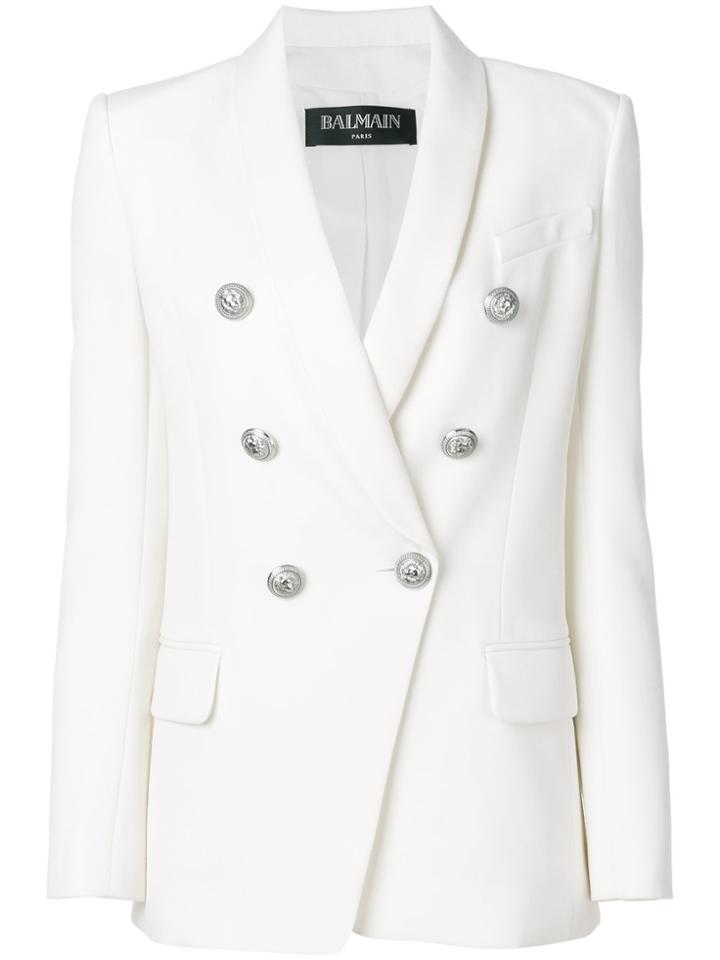 Balmain Classic Fitted Blazer - White