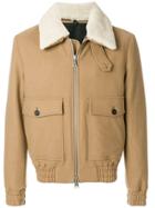 Ami Alexandre Mattiussi Shearling Collar Zipped Jacket - Nude &