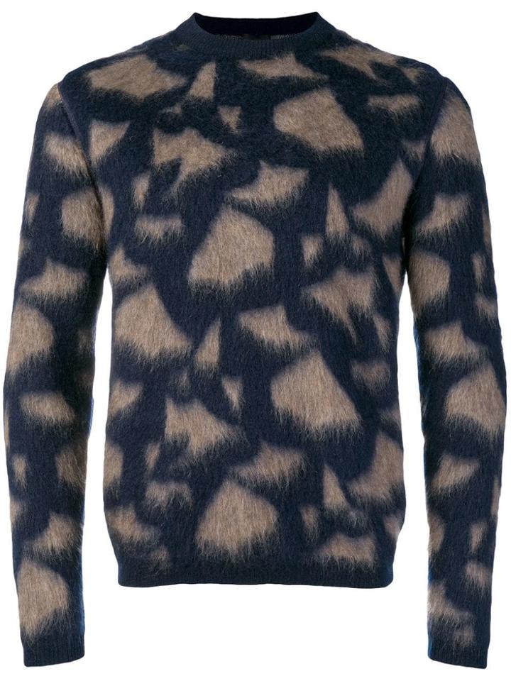 Giorgio Armani Fragment Fluffy Knit Jumper - Blue