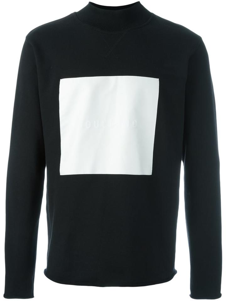 Soulland 'ripped' Roll Neck Sweashirt, Men's, Size: Large, Black, Cotton