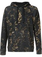 Osklen Bay Leaves Collection Hoodie, Men's, Size: G, Black, Cotton